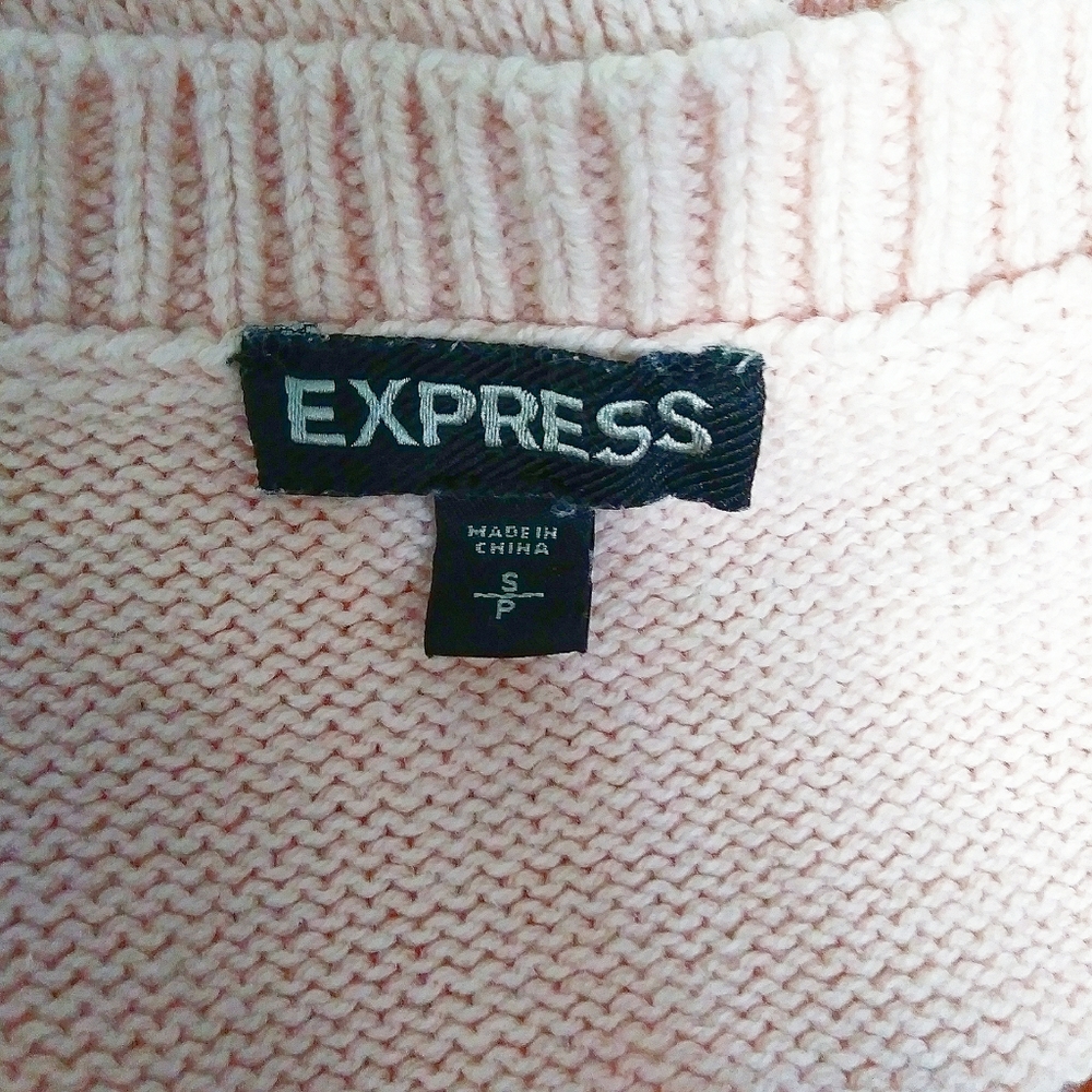 Express Pullover Light Pink Sweater - image 5